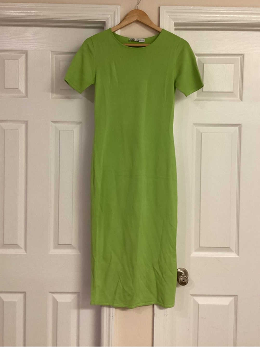 Zara Bright Green T-Shirt Dress